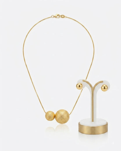 Duo Sphere Pendant Necklace - view 2