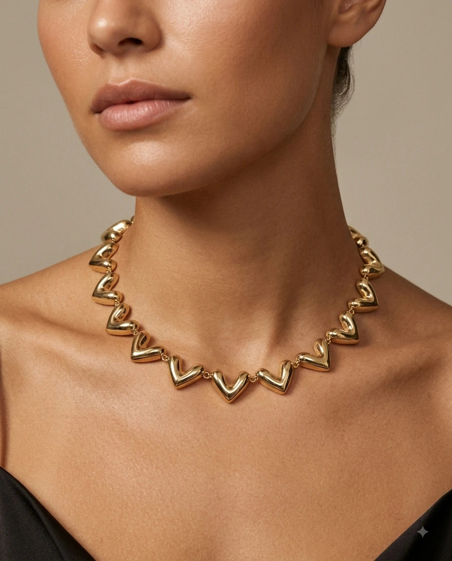 Gold V-Link Necklace