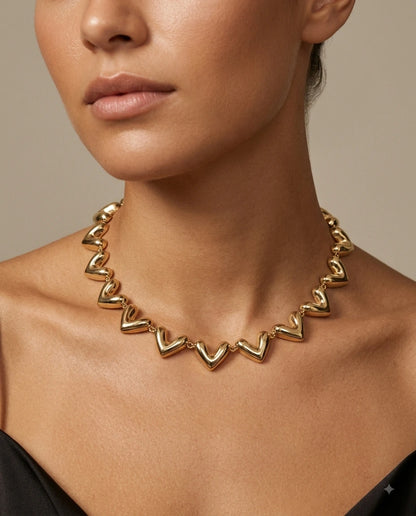 Gold V-Link Necklace