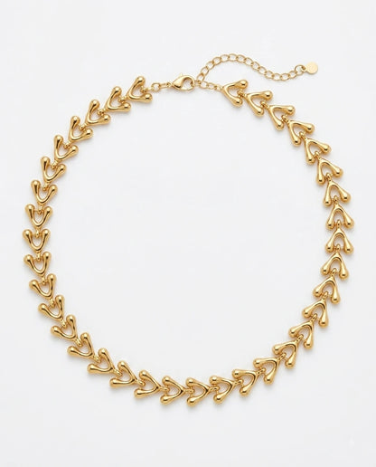 Golden Arrowhead Link Necklace - view 2