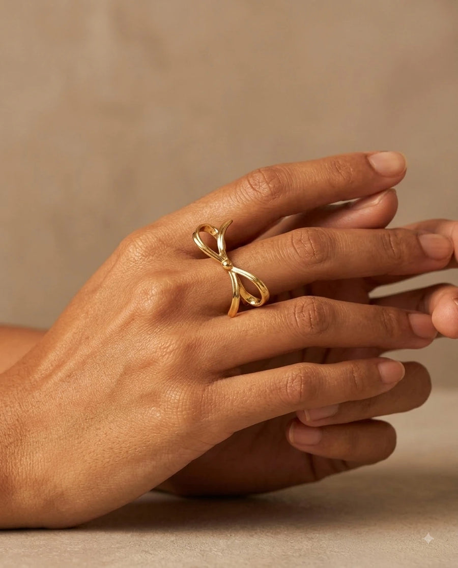 Golden Bow Ring
