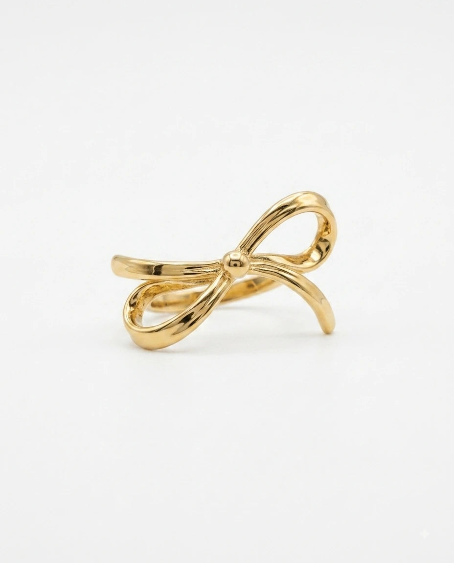 Golden Bow Ring - view 2