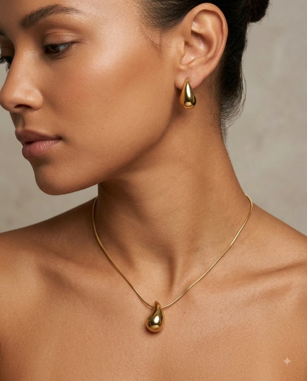 Golden Tear Pendant