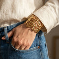 Coral Branch Cutout Cuff Bracelet