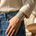 Vintage Intricate Filigree Silver Cuff Bracelet