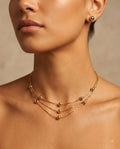 Layered Spherical Bead Necklace