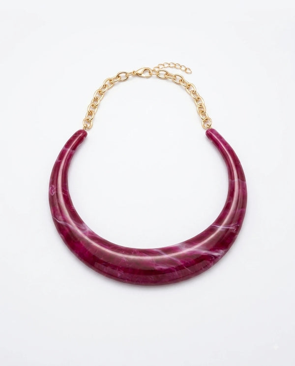 Marbleized Magenta Crescent - view 2