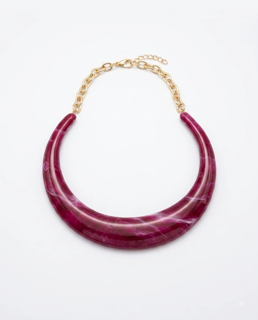 Marbleized Magenta Crescent - view 2