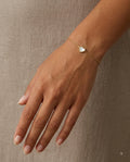 Pearl Heart Bracelet worn on wrist
