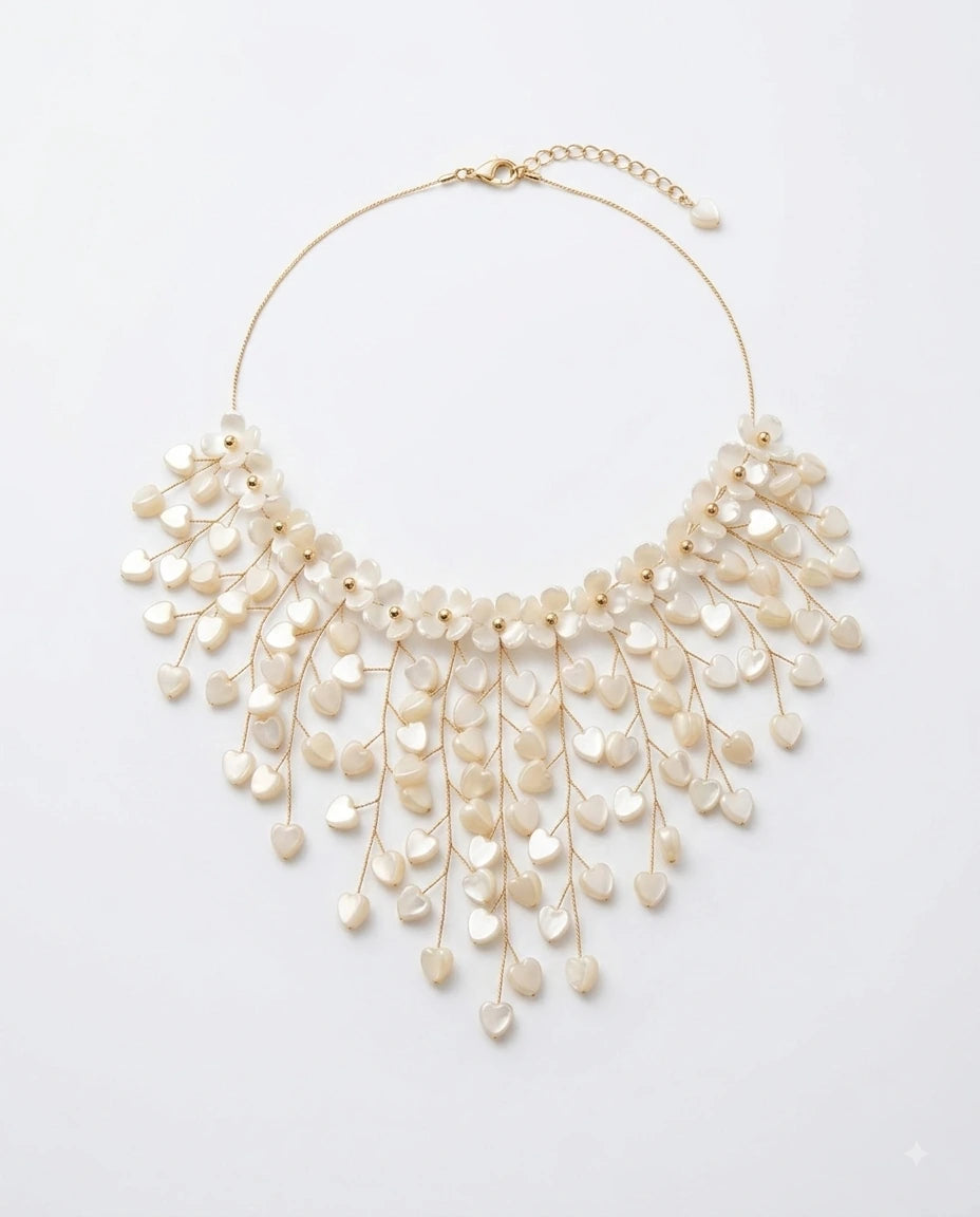 Pearl Heart Necklace - view 2