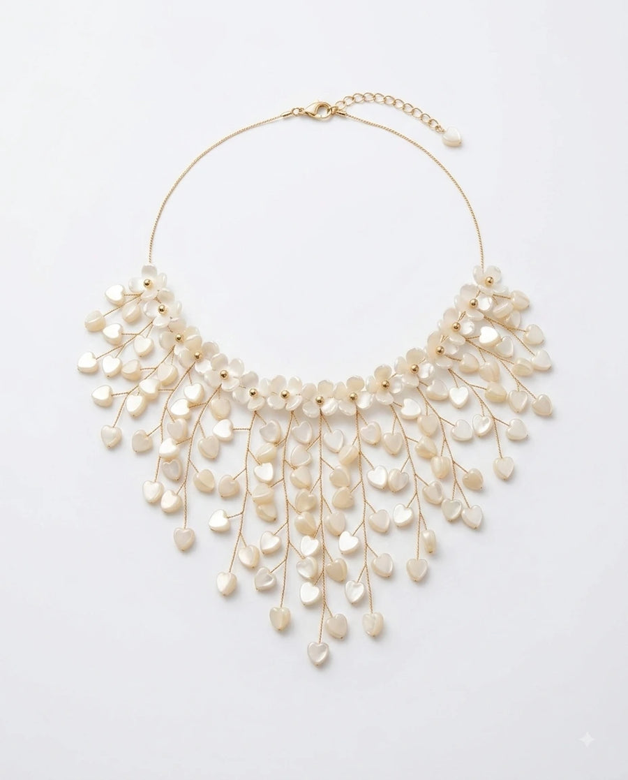 Pearl Heart Necklace - view 2
