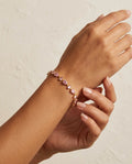 Petal Pink Adjustable Bracelet worn on wrist
