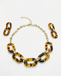 Tortoise Link Statement Necklace