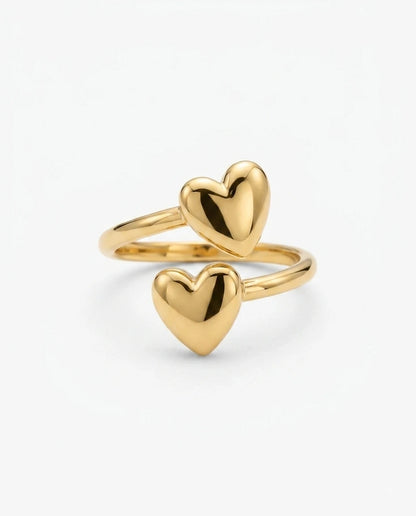 Twin Hearts Wrap Ring - view 2